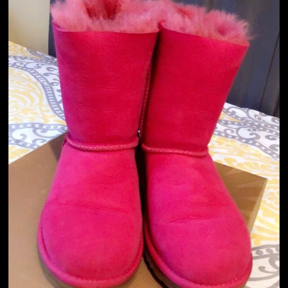 pink ugg like boots